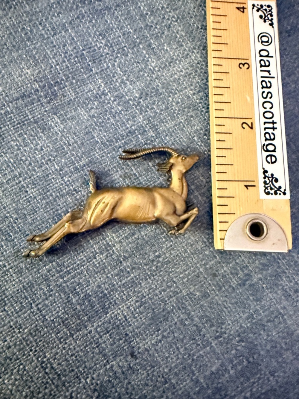 Signed JJ (Jonette Jewelry) Antelope Gazelle Brooch Pin - Picture 2 of 5